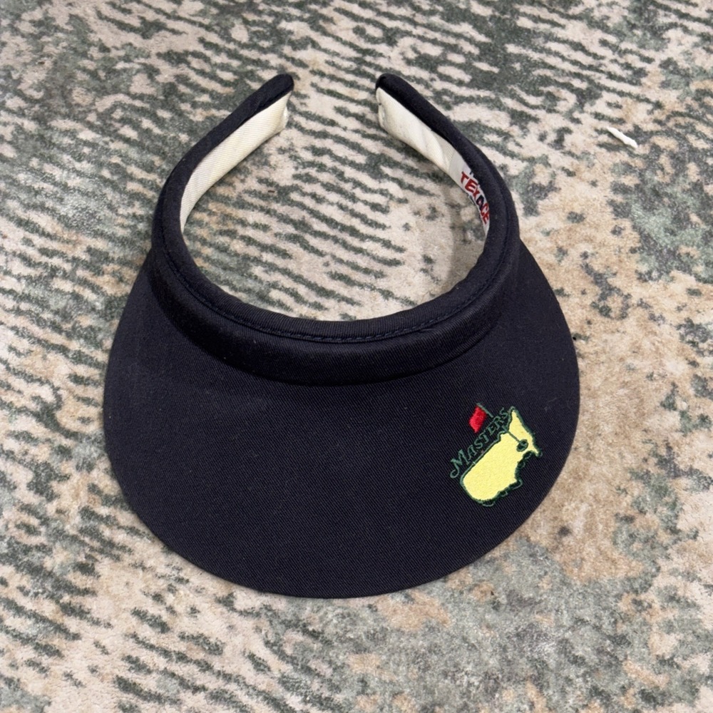 Vintage Texace Masters Golf PGA Sun Visor Adult One Size Navy Blue Made In USA
